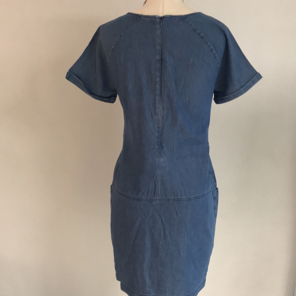 Divided Blue Mini Dress - Picture 6 of 8